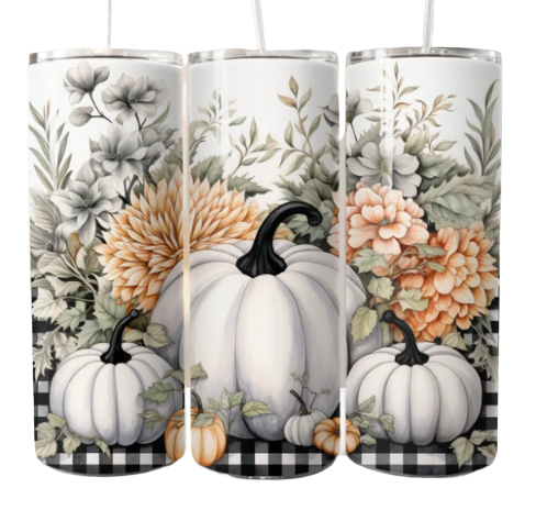 Pumpkin & Plaid 20oz Tumbler