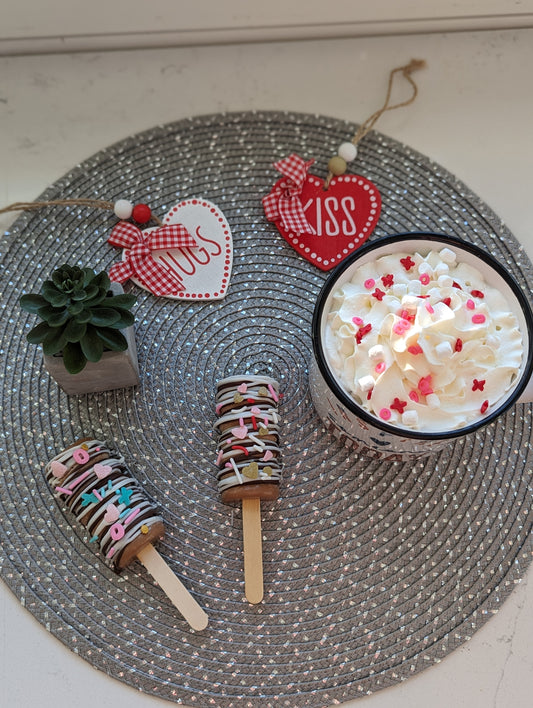 Salted Carmel Hot Cocoa Bombsicle on a stick