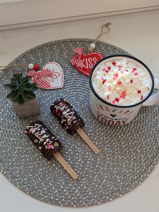 Traditional Hot Cocoa Bombsicle on a stick