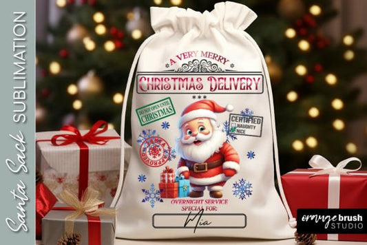 Very Merry Christmas Delivery Santa Gifts  Santa Sack