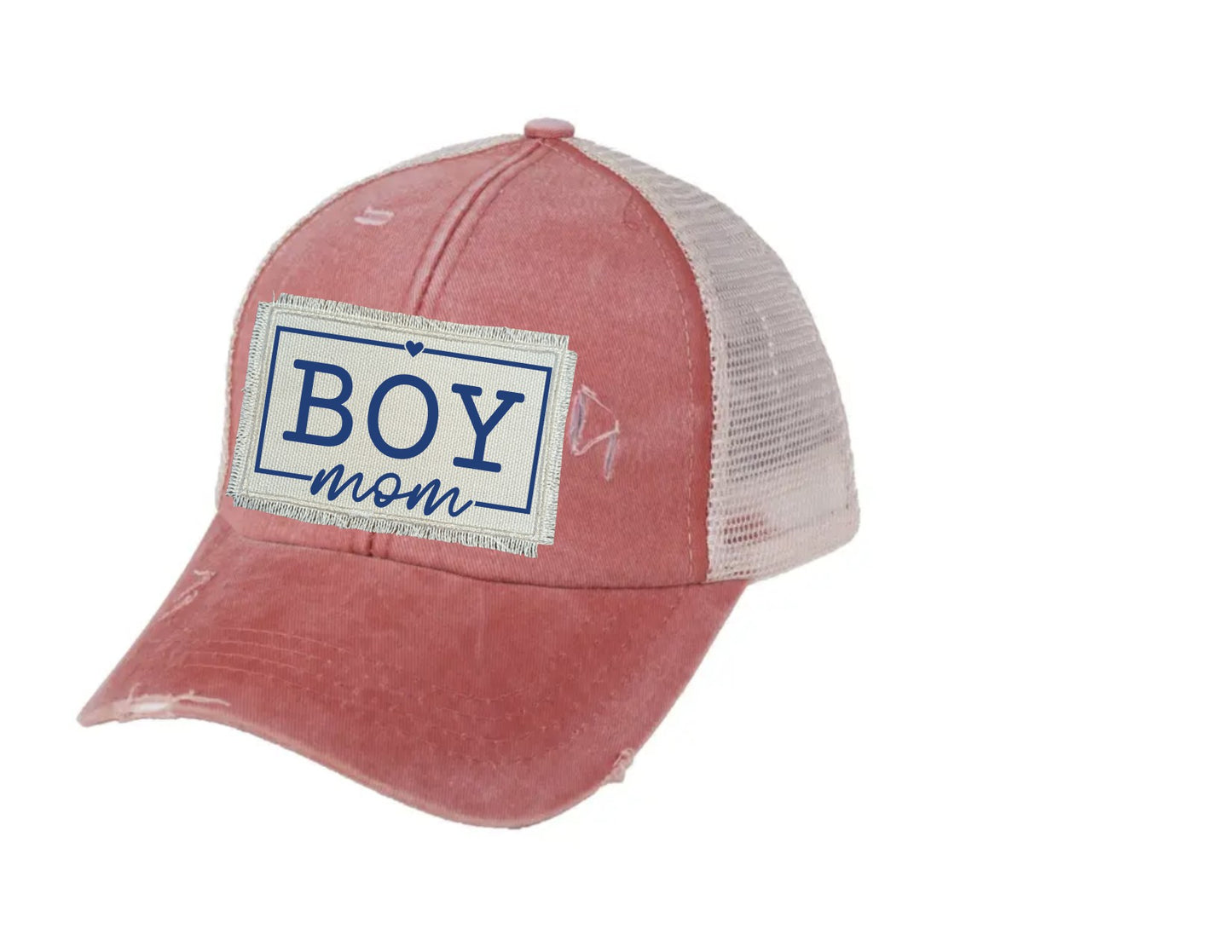 Boy Mom Ponytail/Messy Bun Hat