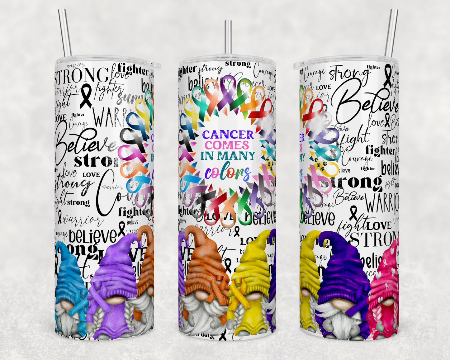 Gnomes Cancer Comes in Many Colors 20oz Tumbler