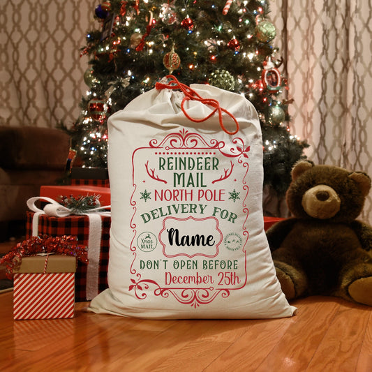 Reindeer Mail Santa Sack