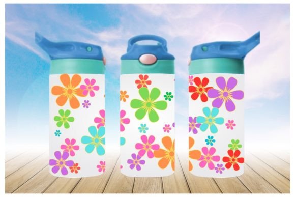 Kids 12 oz Groovey Flowers Tumbler