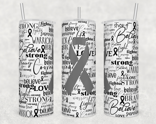 Grey Ribbon 20oz Tumbler