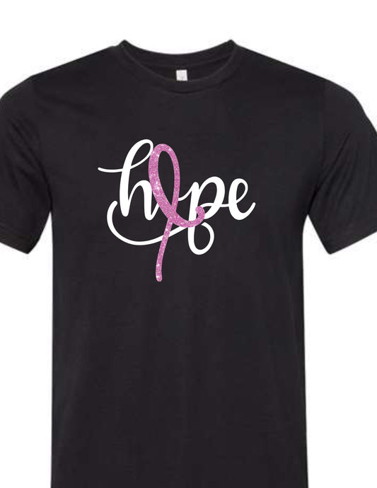 Hope with Glitter Ribbon