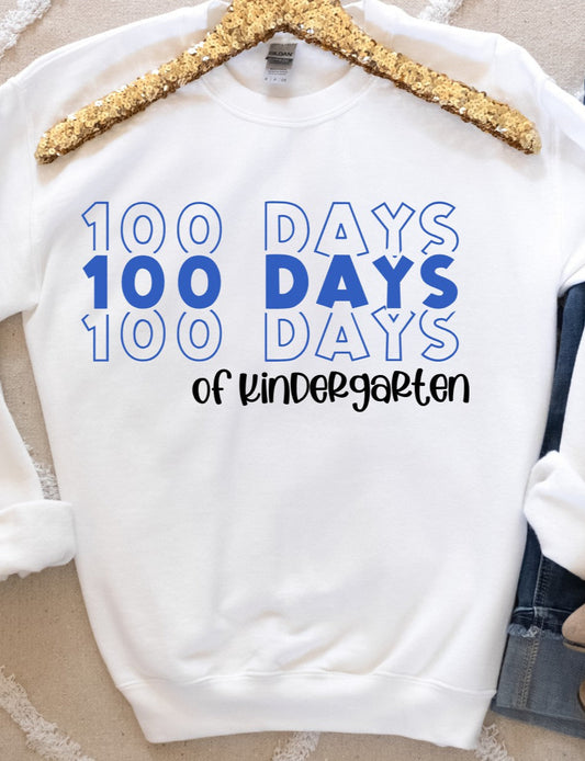 100 Days of School stacked font